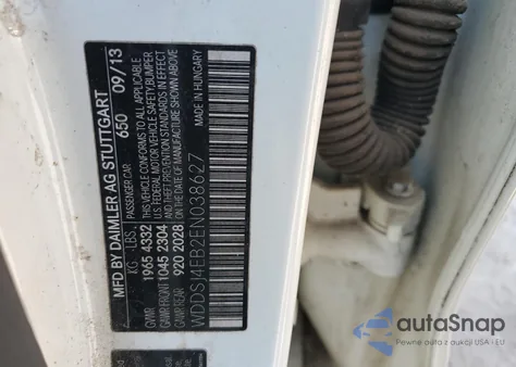 2014 Mercedes-Benz Cla 250 z USA, uszkodzony, nr VIN WDDSJ4EB2EN038627